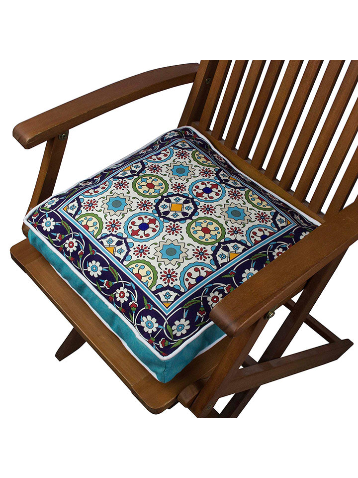 ABERTO DESIGN Poduszka w kolorze turkusowym rozmiar: 42x42 cm