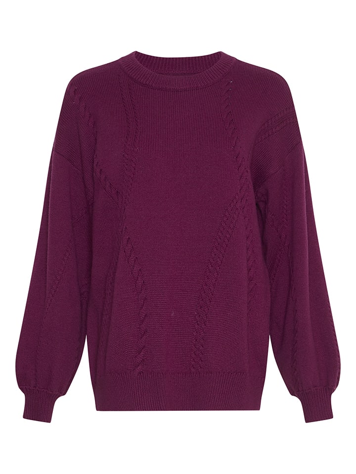 MOSS COPENHAGEN Sweter w kolorze fioletowym rozmiar: M/L