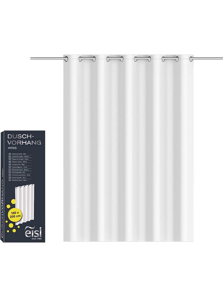 Schütte Zasłona prysznicowa w kolorze białym - 180 x 200 cm rozmiar: onesize