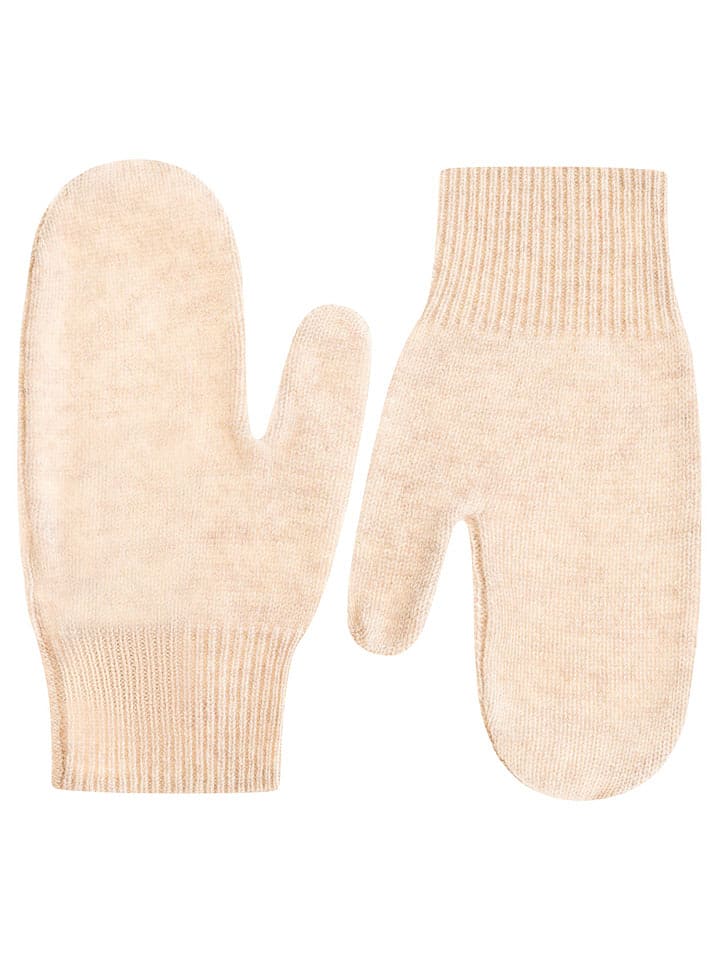 Zwillingsherz Kaszmirowe rękawiczki w kolorze beżowym rozmiar: onesize