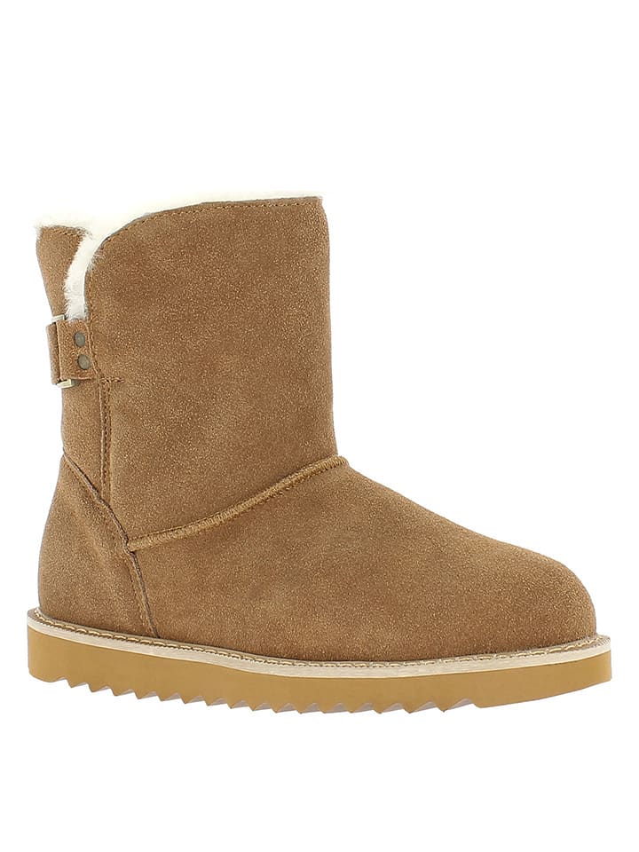 Gooce Skórzane botki zimowe "Colorado" w kolorze jasnobrązowym rozmiar: 37