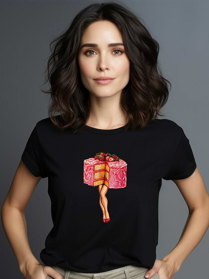 WOOOP Koszulka "Hot Cakes" w kolorze czarnym rozmiar: S