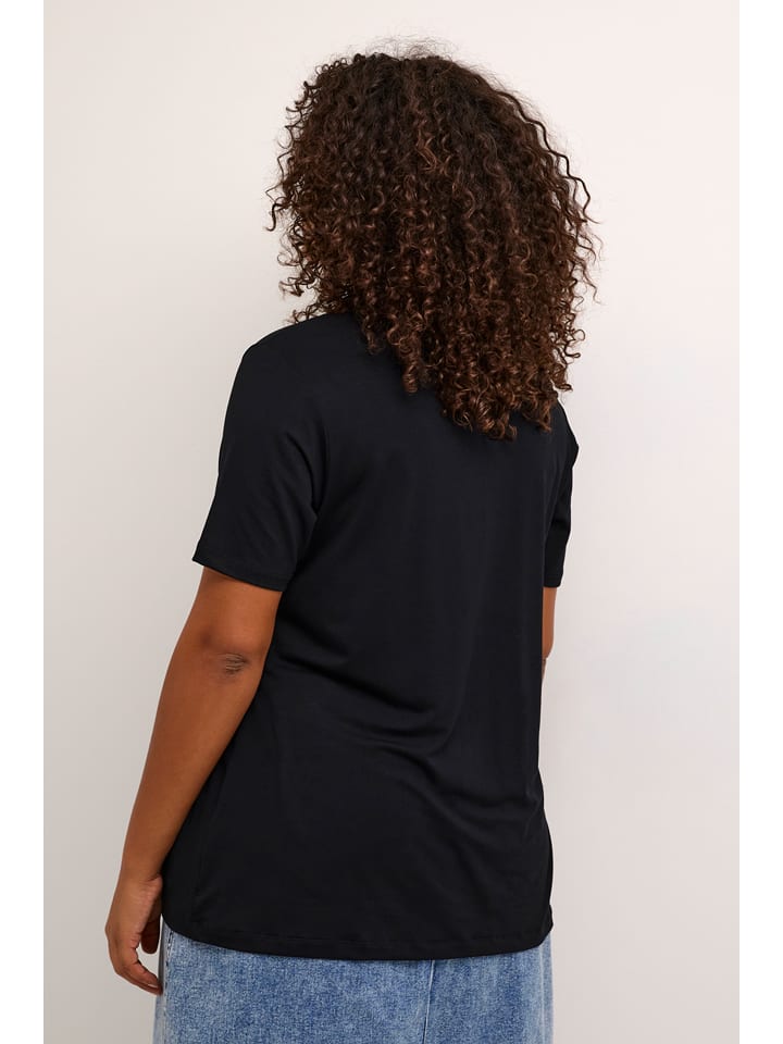 KAFFE curve Koszulka w kolorze czarnym rozmiar: L