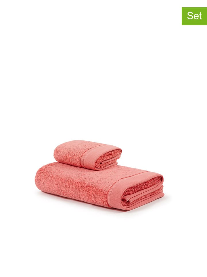 Lanerossi Ręczniki (2 szt.) w kolorze czerwonym do rąk rozmiar: onesize
