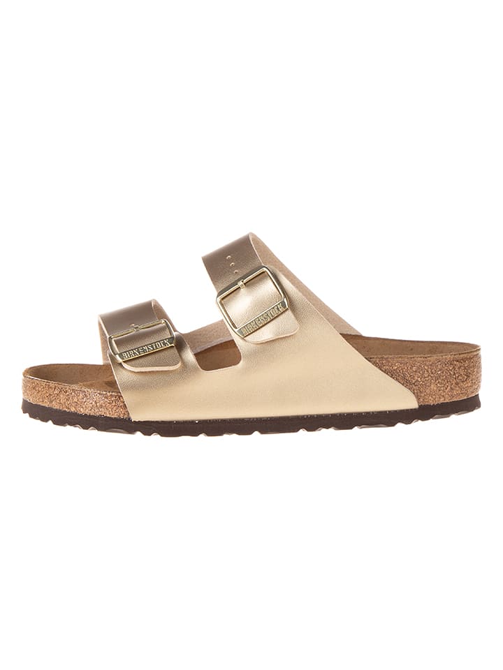 Birkenstock Klapki "Arizona" w kolorze złotym rozmiar: 38
