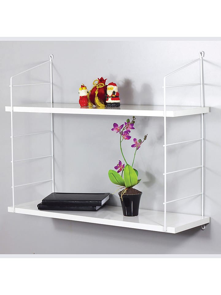 Evila Regał ścienny "Armoni" w kolorze białym - 72 x 58 x 20 cm rozmiar: onesize