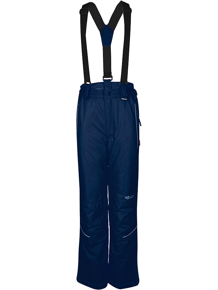 Trollkids Spodnie narciarskie "Holmenkollen" - Slim fit - w kolorze granatowym rozmiar: 140