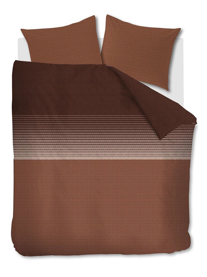 Beddinghouse Komplet pościeli flanelowej "Demi" w kolorze brązowym rozmiar: 135x200 cm