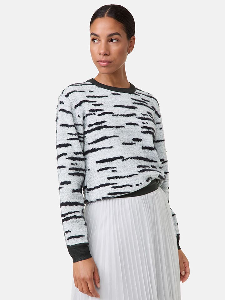 TAIFUN Sweter w kolorze biało-czarnym rozmiar: 48