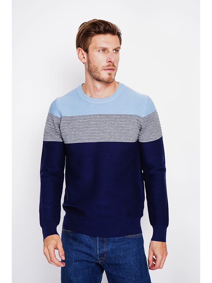 William de Faye Sweter w kolorze granatowo-błękitno-szarym rozmiar: 52