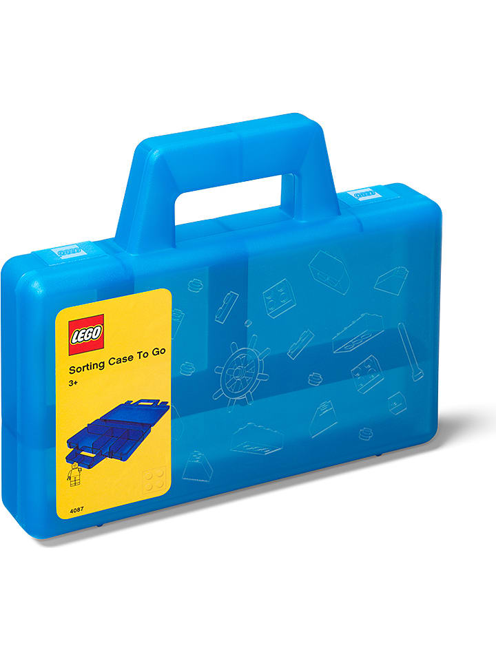 LEGO Walizka "Case to go" w kolorze błękitnym z przegrodami - 19 x 3,5 x 16 cm rozmiar: onesize