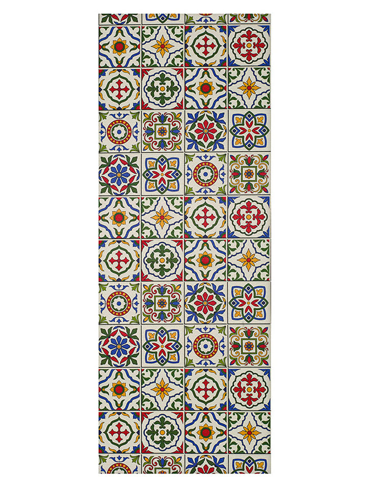 Atticgo Chodnik "Sprinty" w kolorze białym ze wzorem rozmiar: 52x200 cm