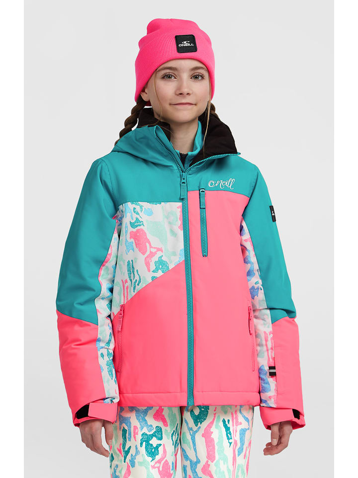 O'Neill Kurtka narciarska w kolorze różowo-turkusowym rozmiar: 164