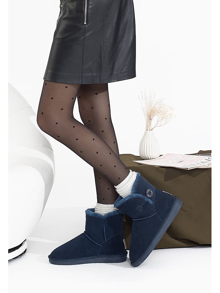 Gooce Skórzane botki zimowe "Crestone" w kolorze granatowym rozmiar: 40