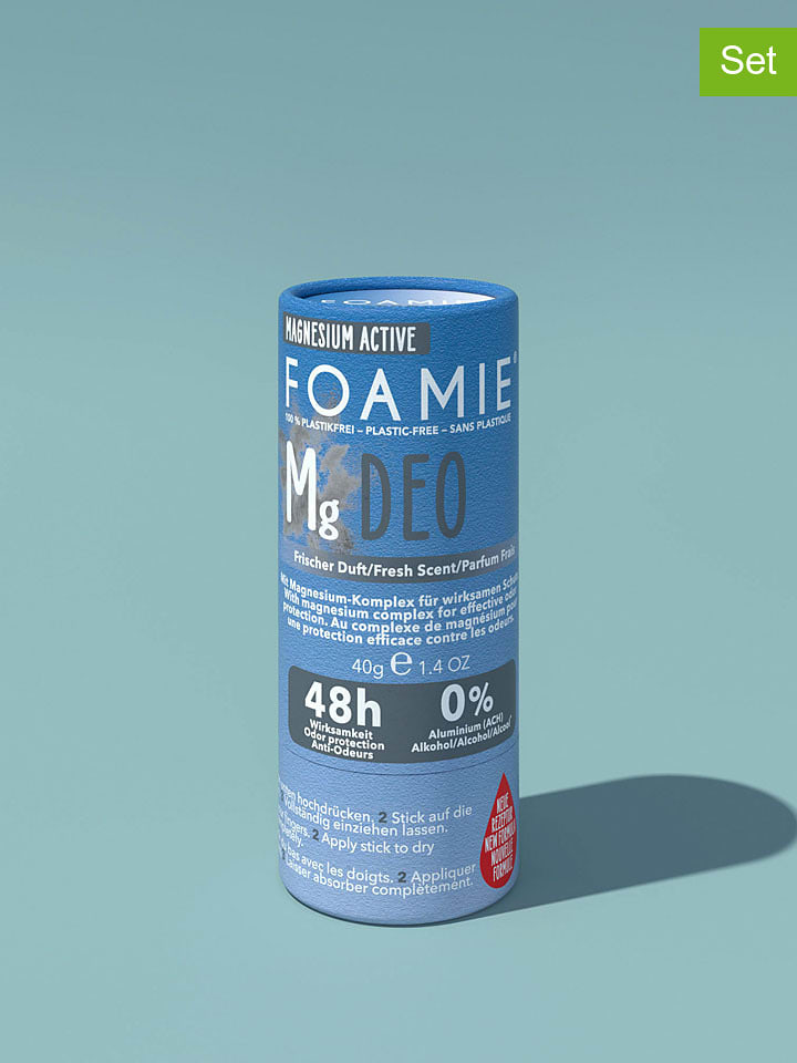 Foamie Dezodoranty w sztyfcie (2 szt.) "Refresh" - po 40 g rozmiar: onesize