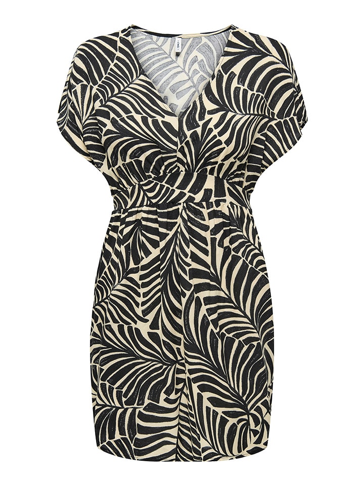 ONLY Sukienka w kolorze beżowo-czarnym rozmiar: XL