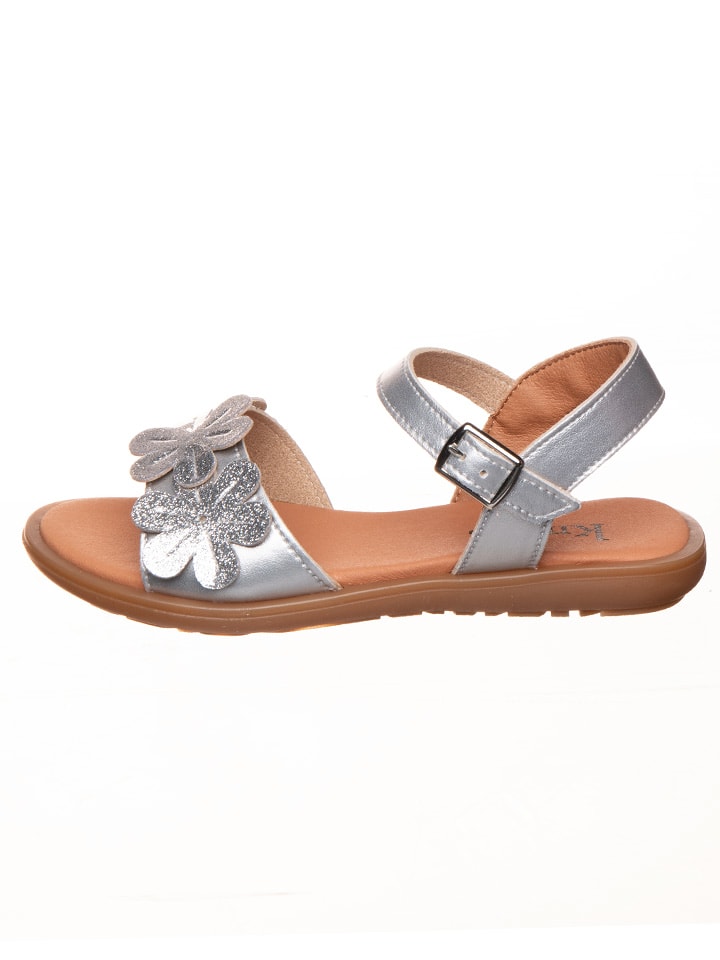 kmins Skórzane sandały w kolorze srebrnym rozmiar: 34