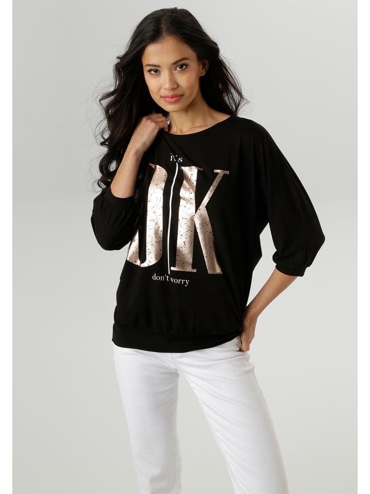 Aniston Koszulka w kolorze czarnym rozmiar: 42