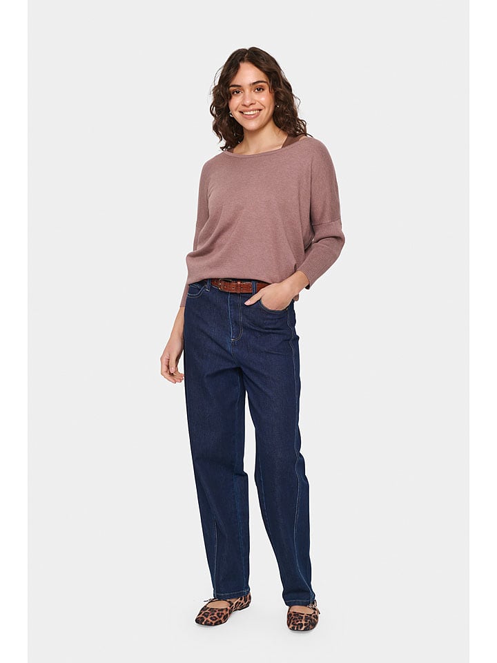 SAINT TROPEZ Sweter w kolorze jasnoróżowym rozmiar: XXL