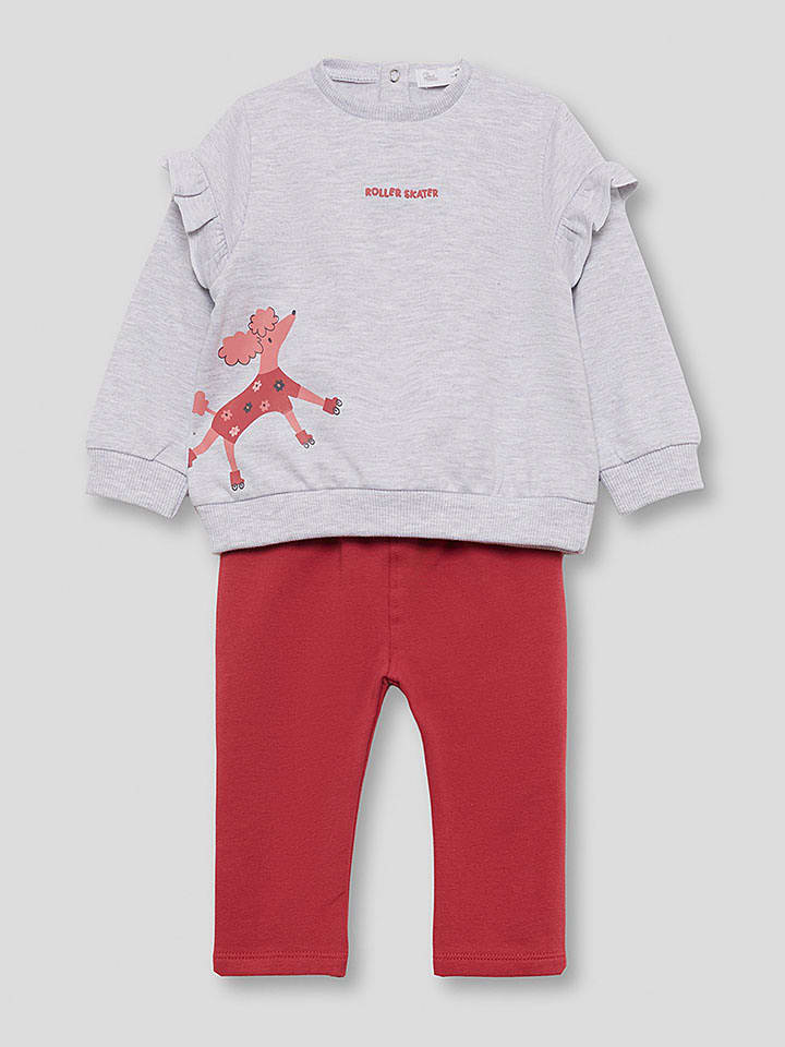 Street MONKEY 2-częściowy zestaw w kolorze czerwono-szarym rozmiar: 62