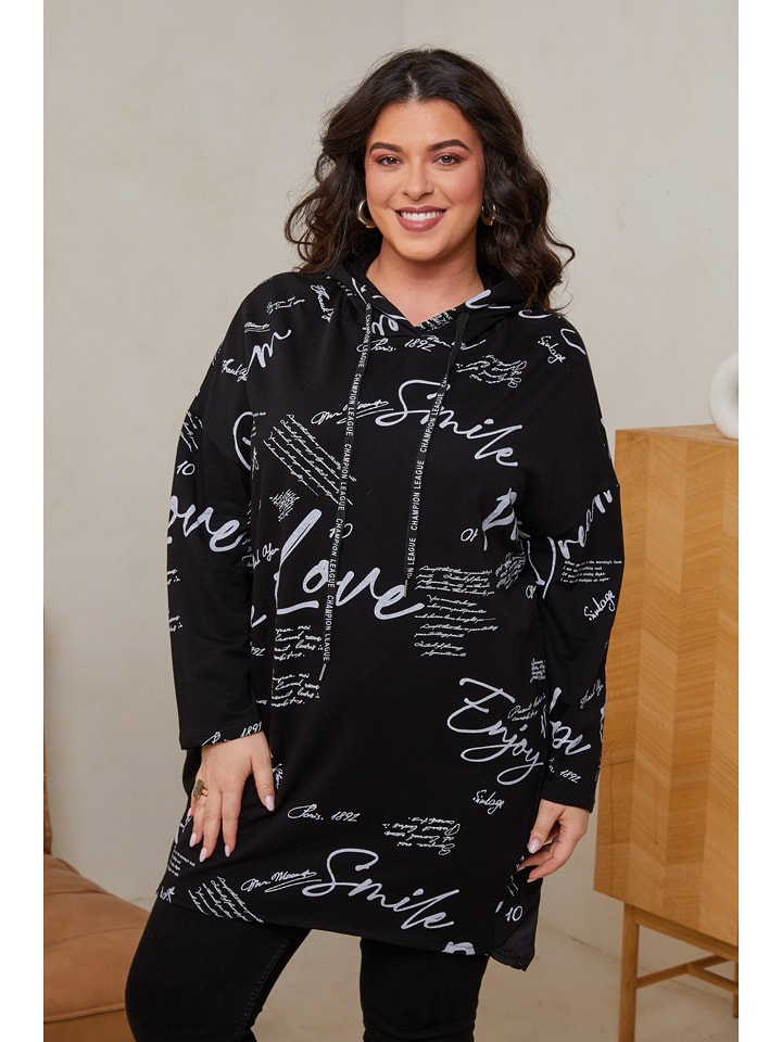 Curvy Lady Sukienka dresowa w kolorze czarnym rozmiar: 48/50