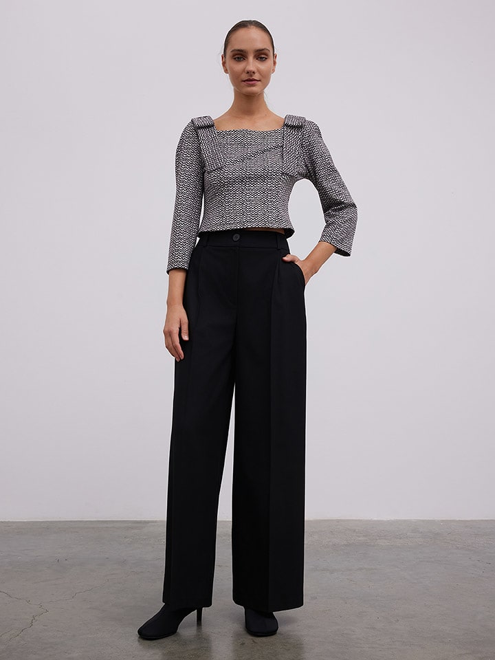 BGN Bluzka w kolorze szaro-czarnym rozmiar: 40