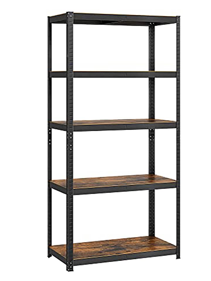 Songmics Regał stojący w kolorze brązowo-czarnym - 90 x 180 x 40 cm rozmiar: onesize