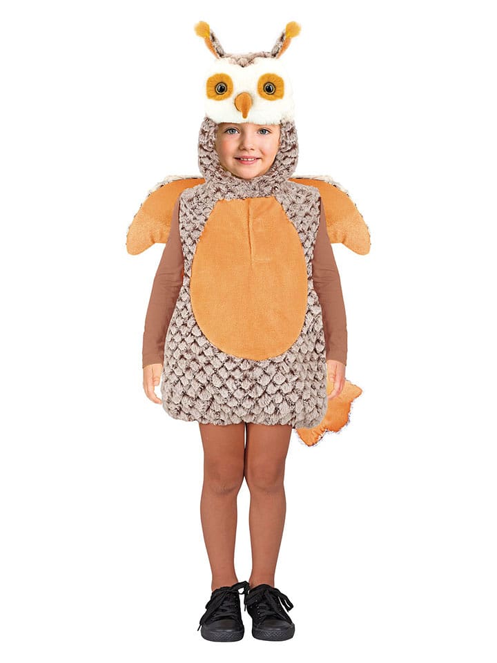 Carnival Party Kostium "Owl" w kolorze pomarańczowo-szarym rozmiar: 104