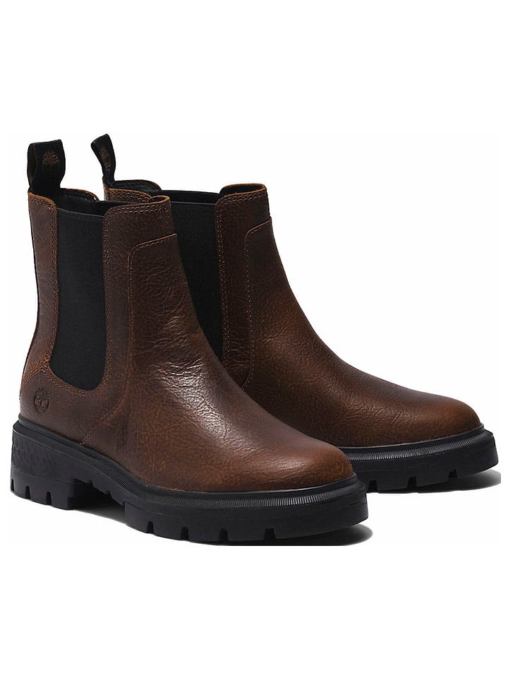 Timberland Skórzane sztyblety "Cortina Valley" w kolorze brązowym rozmiar: 39,5