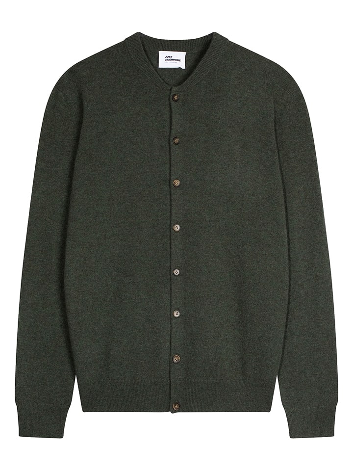 Just Cashmere Kaszmirowy kardigan "Anais" w kolorze ciemnozielonym rozmiar: XXL