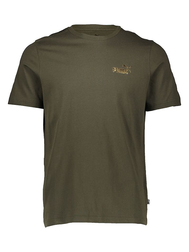 Puma Koszulka "Essential" w kolorze khaki rozmiar: M