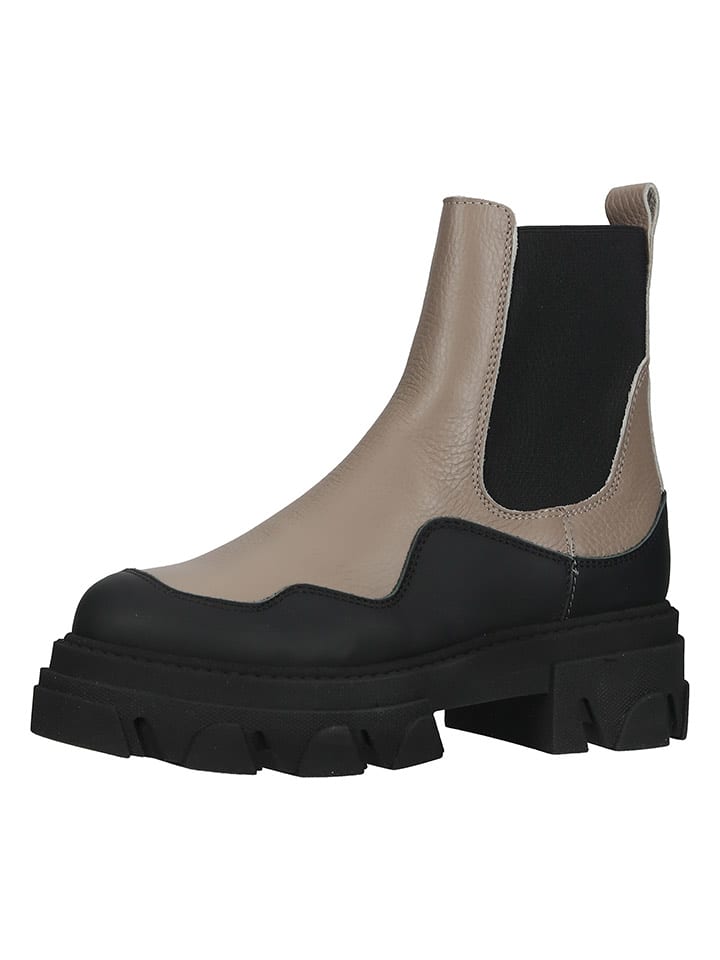 Steve Madden Skórzane sztyblety w kolorze brązowo-czarnym rozmiar: 41