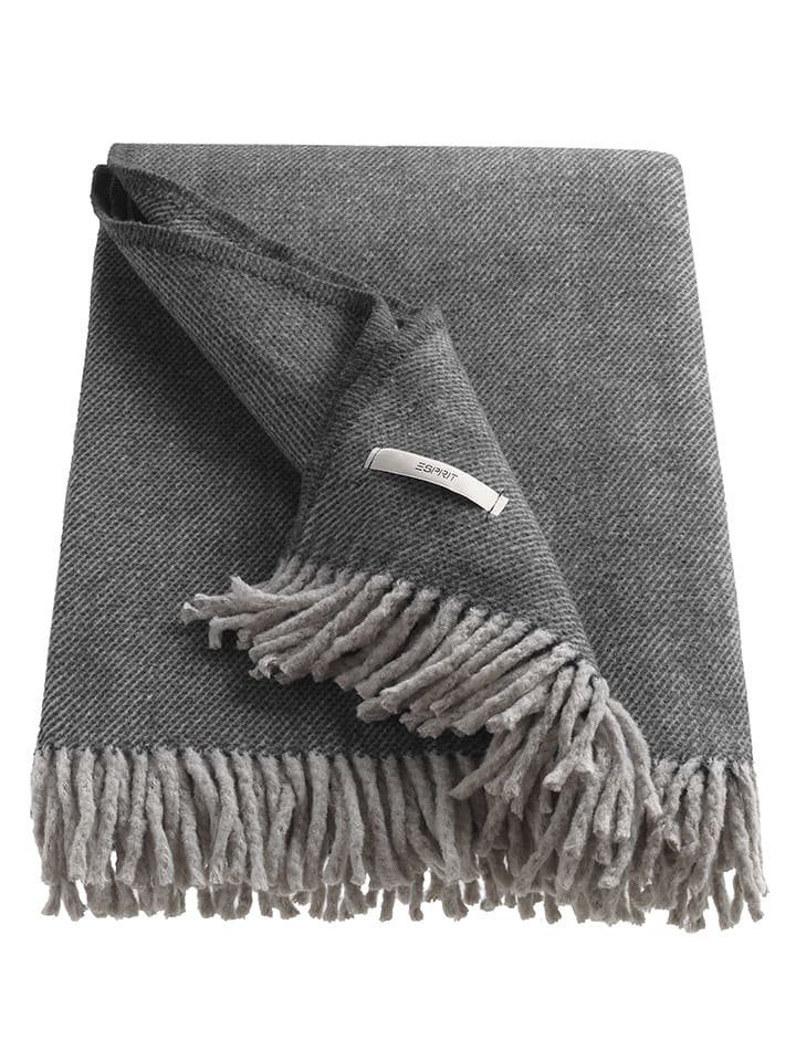 ESPRIT Pled "Jade" w kolorze antracytowym rozmiar: 140x200 cm