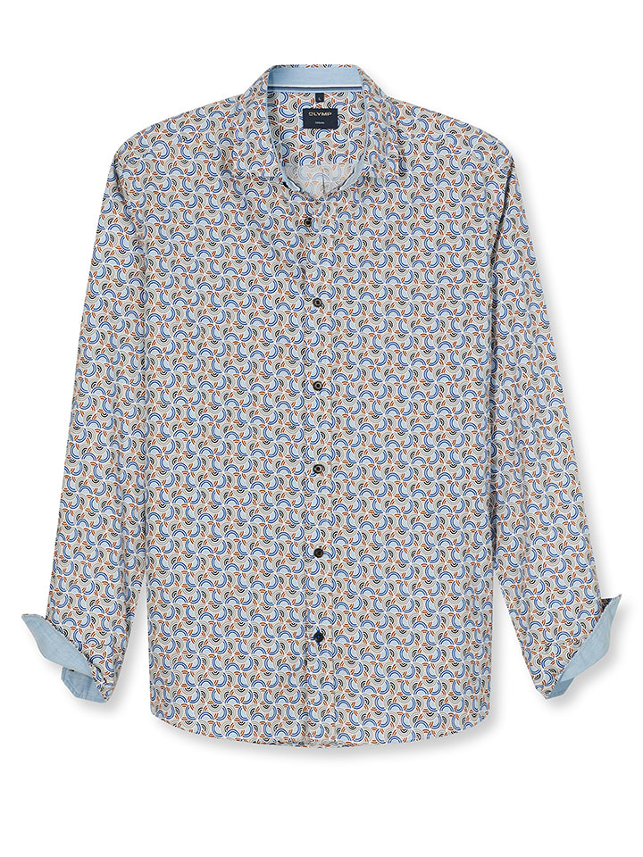 OLYMP Koszula "Casual" - Regular fit - w kolorze niebiesko-szarym rozmiar: XL