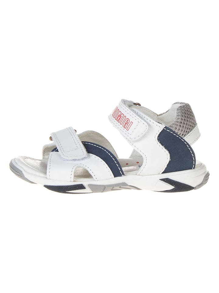 Primigi Skórzane sandały "Play super sand" w kolorze białym rozmiar: 21