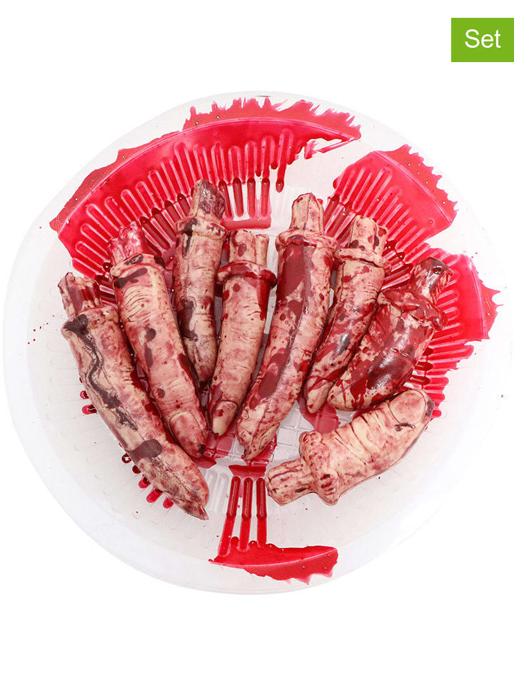 CHAKS 9-częściowy zestaw dekoracji w kolorze kremowo-czerwonym rozmiar: onesize