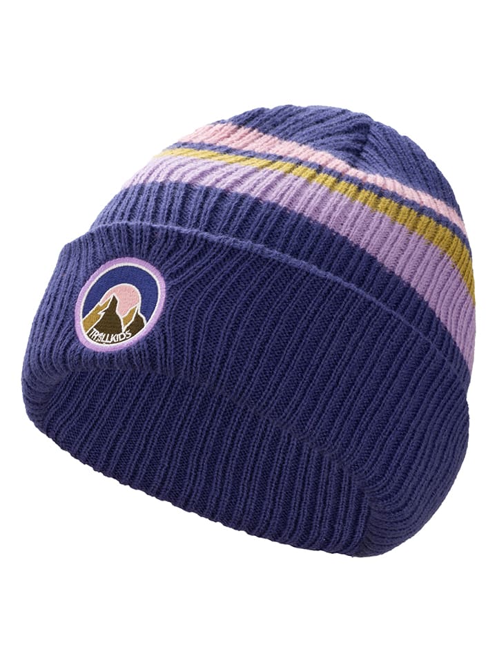 Trollkids Czapka beanie "Spitsbergen" w kolorze fioletowym rozmiar: 48-52 cm