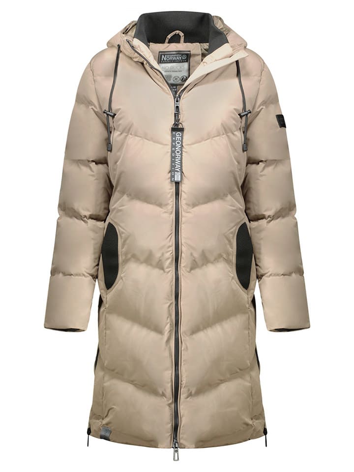 Geographical Norway Płaszcz zimowy "Bonus" w kolorze beżowym rozmiar: M