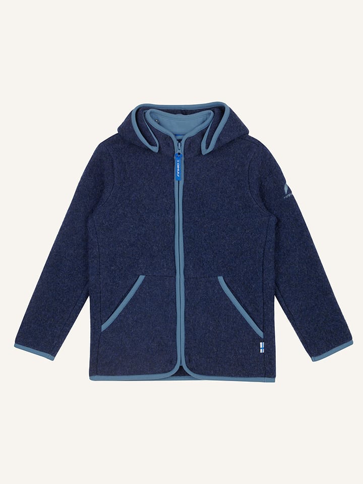 finkid Wełniana kurtka polarowa "Luonto" w kolorze granatowym rozmiar: 80/90