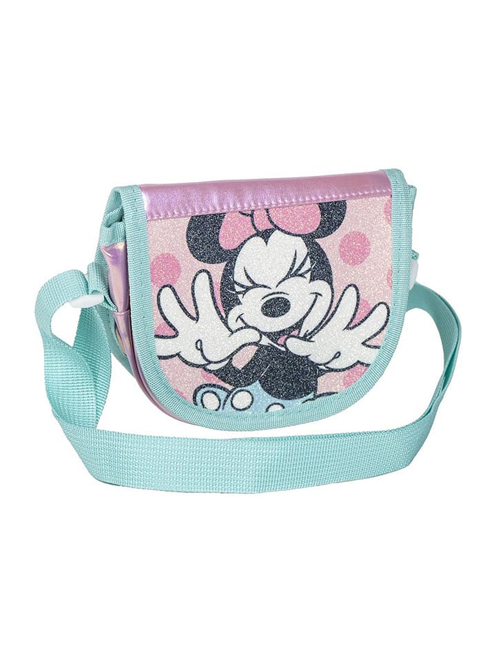 Disney Minnie Mouse Portfel "Minnie Mouse" w kolorze jasnoróżowo-błękitnym rozmiar: onesize
