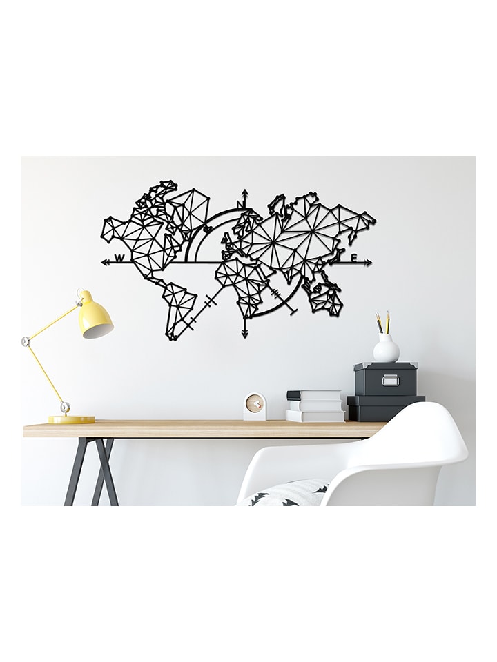 hippodino Dekoracja ścienna w kolorze czarnym - 100 x 60 cm rozmiar: onesize