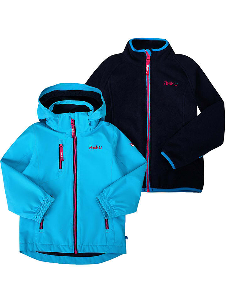 Peek U Kurtka funkcyjna 3w1 "Celeste" w kolorze niebiesko-granatowym rozmiar: 110