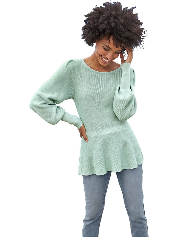 Heine Sweter w kolorze turkusowym rozmiar: 38