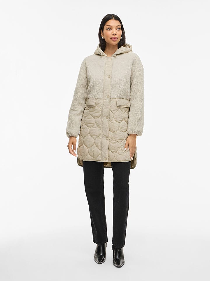 Vila Płaszcz pikowany "Vitone" w kolorze kremowym rozmiar: 38