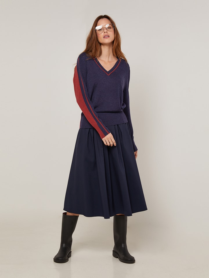 Rodier Sweter w kolorze granatowo-bordowym rozmiar: L