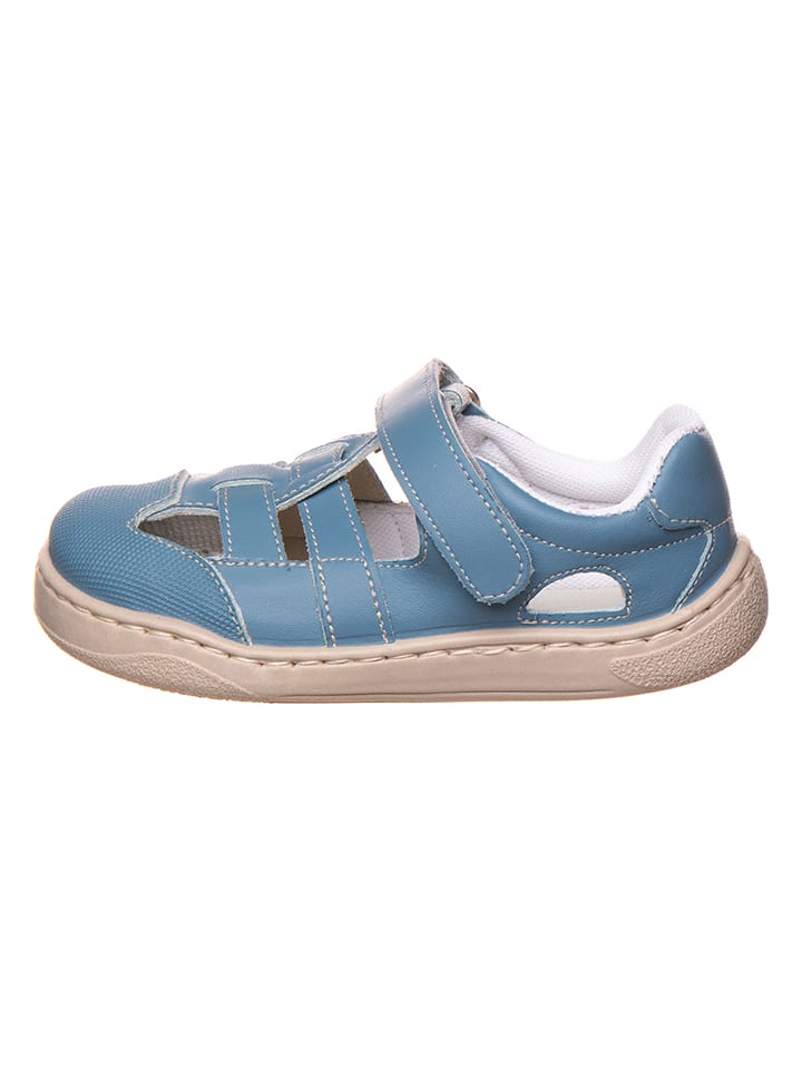 lamino Skórzane półsandały w kolorze niebieskim do chodzenia na boso rozmiar: 30