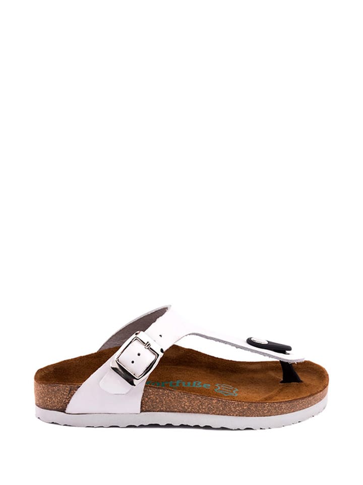 Comfortfusse Skórzane japonki w kolorze białym rozmiar: 40