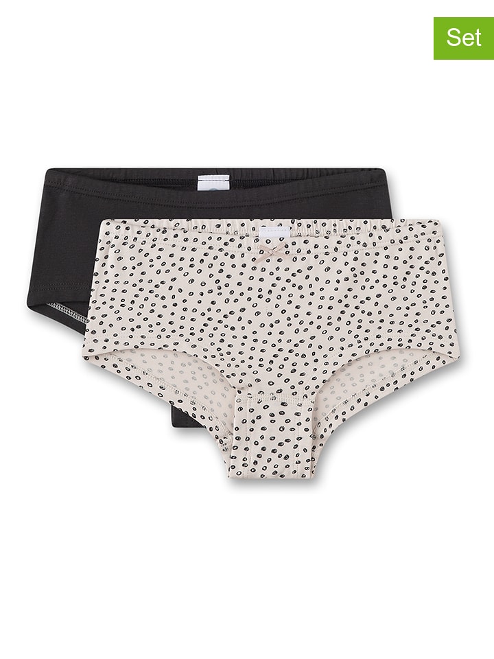 Sanetta Pełne majtki (2 pary) w kolorze czarno-beżowym rozmiar: 176
