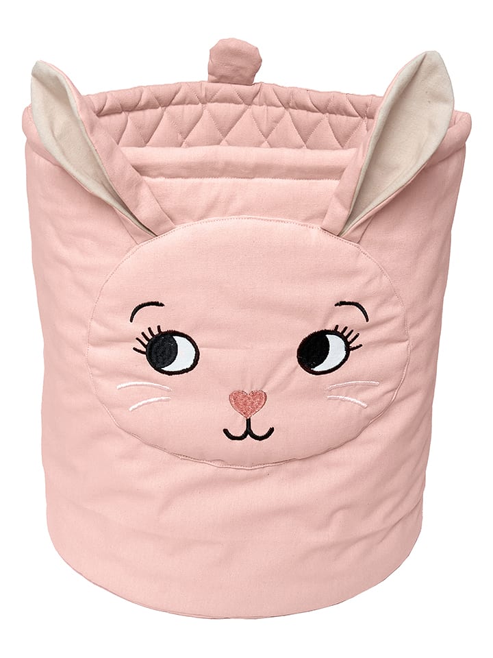 roommate Kosz "Bunny" w kolorze jasnoróżowym - wys. 40 x Ø 35 cm rozmiar: onesize