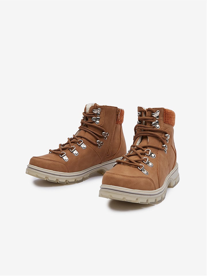 orsay Botki zimowe w kolorze jasnobrązowym rozmiar: 40